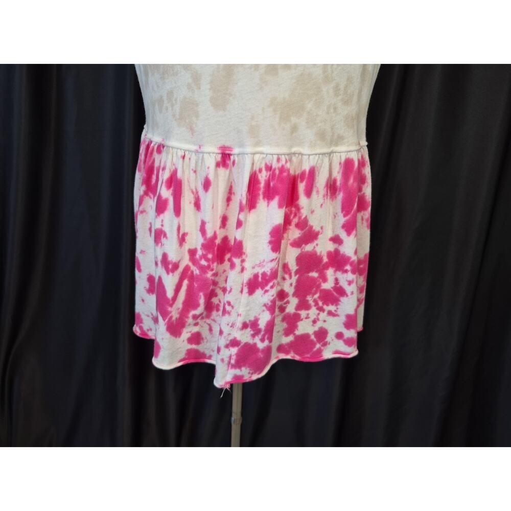 We The Free Anytime Pink Hibiscus Tie Dye Tank Top XS Women's - Picture 9 of 11